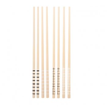 CONJ 4 PARES DE HASHI BAMBU C/ ESTAMPA 24 CM