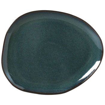Prato Raso Oval Organico Oceano 31x24cm Porto Brasil