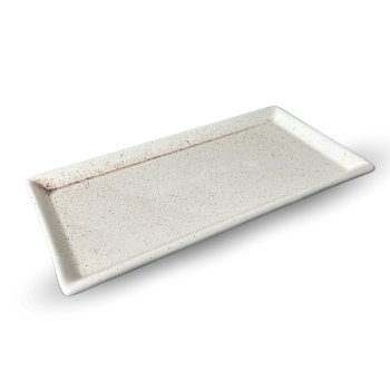 Travessa Retangular 22cm Creme Mesclado Sapporo