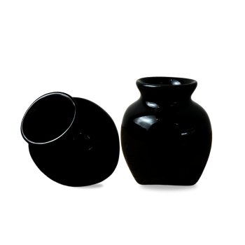 Pote Difusor de Gelo Seco Preto Sapporo